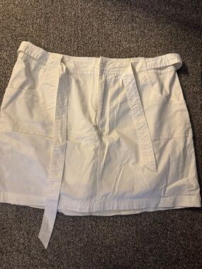 St. John's Bay White Tie-Waist Utility Skort